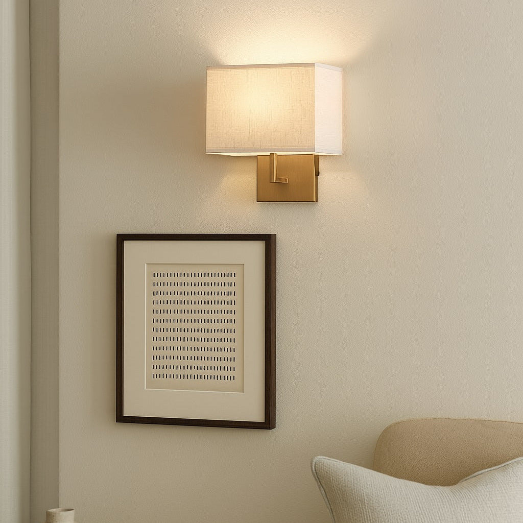 Abat-jour Rectangle en lin naturel - Albarya