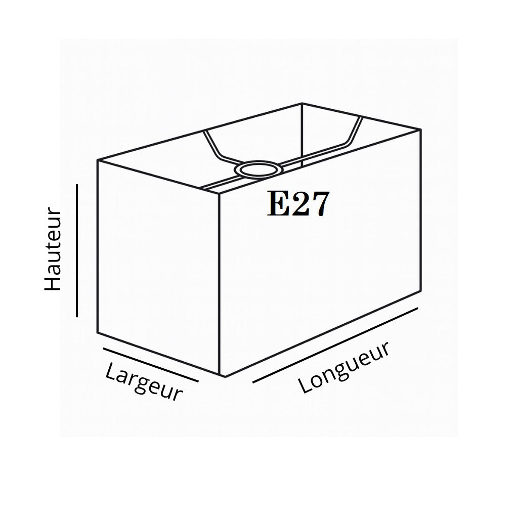 Abat-jour Rectangle en lin naturel - Albarya