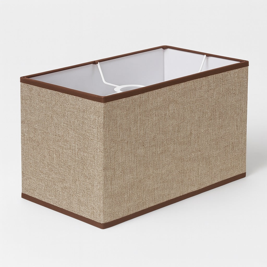 Abat-jour rectangle en lin naturel - Nivea