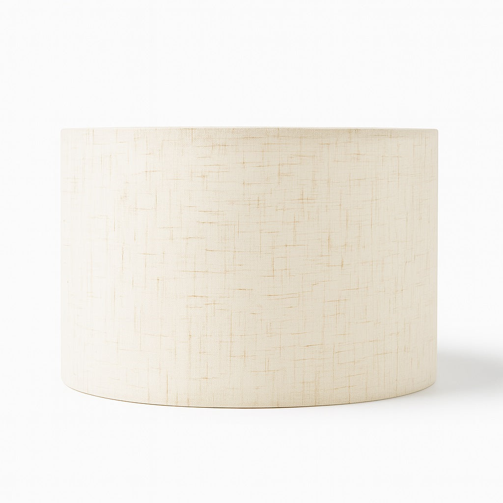 Abat-jour Tambour en lin naturel - Beige