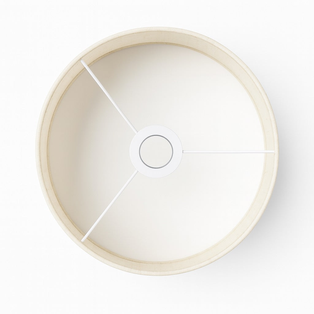 Abat-jour Tambour en lin naturel - Beige