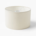 Abat-jour Tambour en lin naturel - Blanc