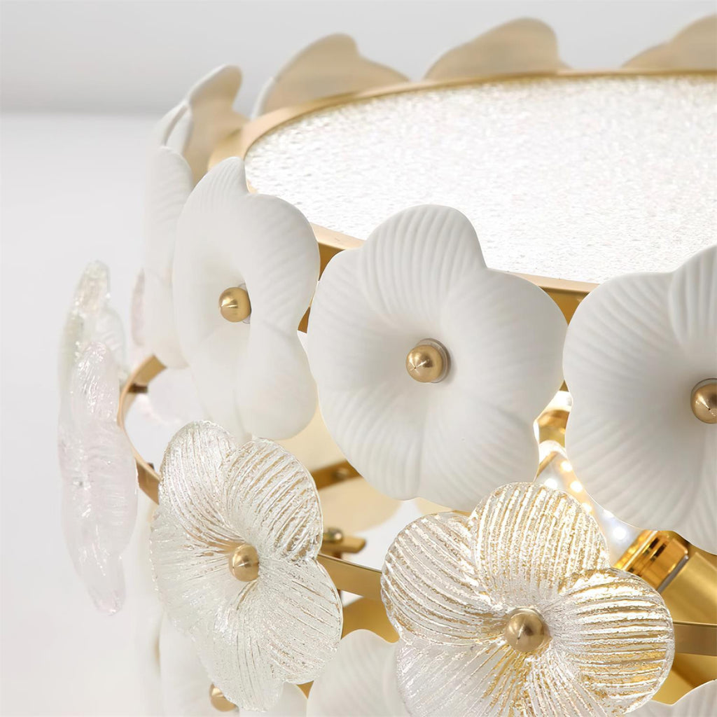 Abella Plafonnier Fleurs Pétales en Céramique - Neutralighting