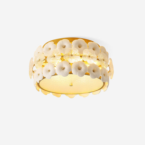 Abella Plafonnier Céramique Floraison Anneau Romantique - Neutralighting