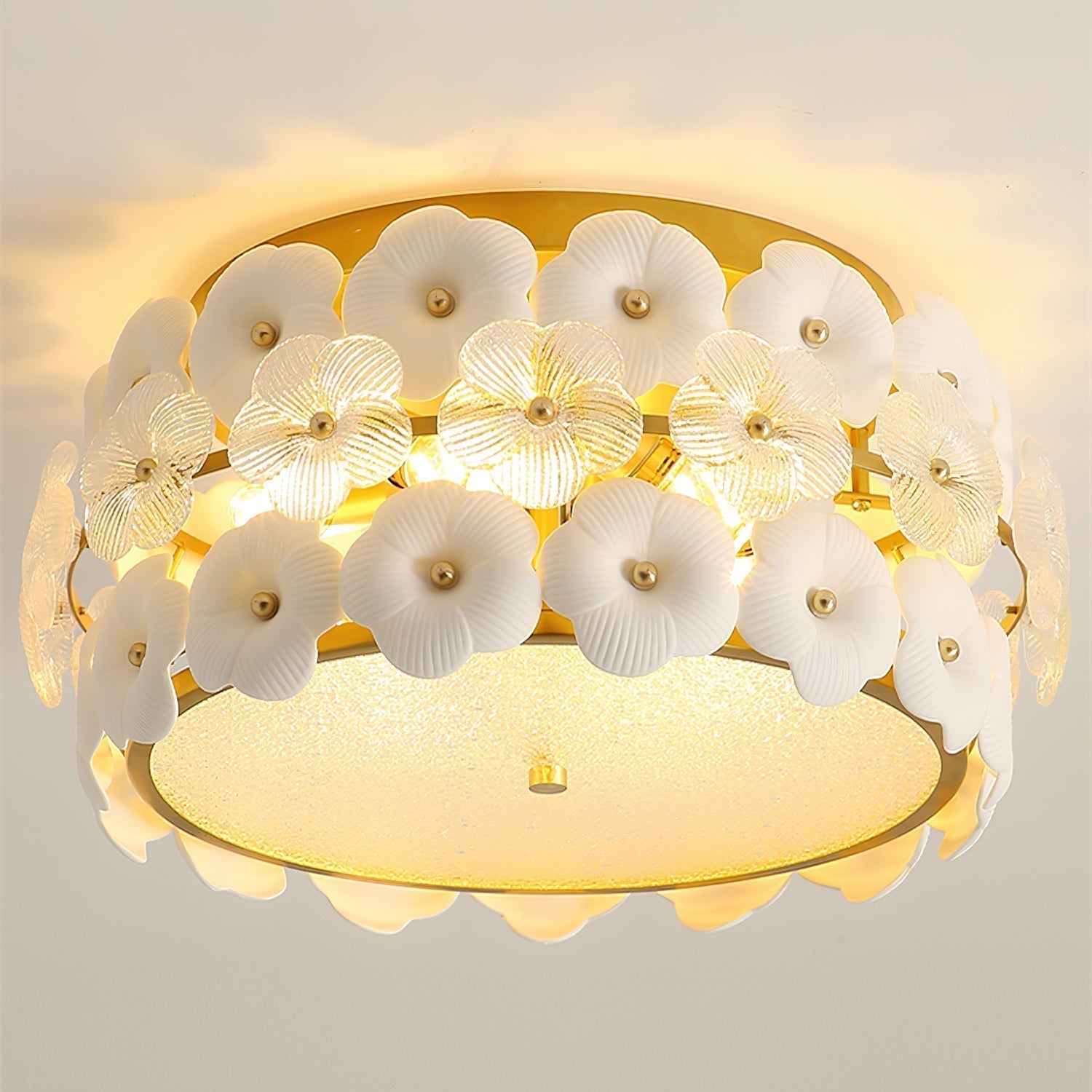 Abella Plafonnier Fleurs Pétales en Céramique - Neutralighting