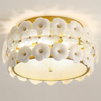Abella Plafonnier Céramique Floraison Anneau Romantique - Neutralighting