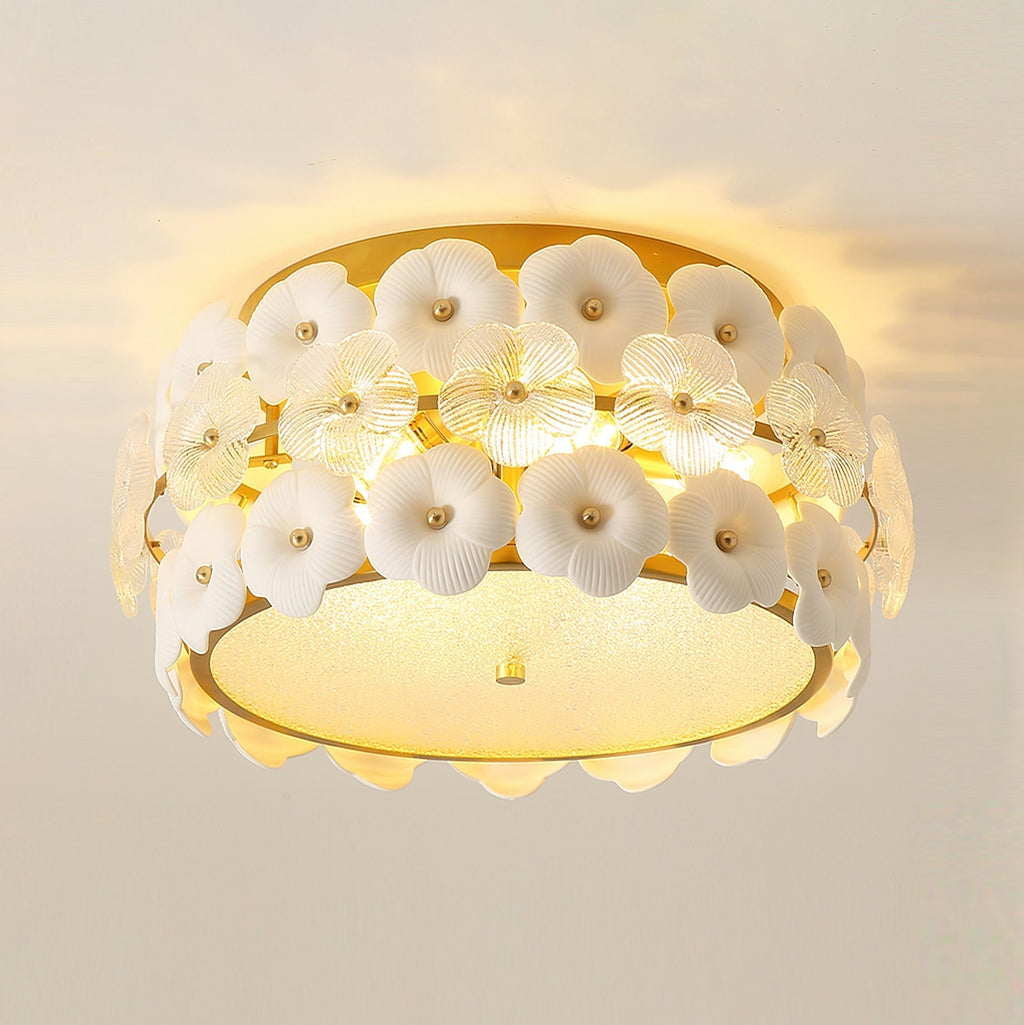Abella Plafonnier Fleurs Pétales en Céramique - Neutralighting