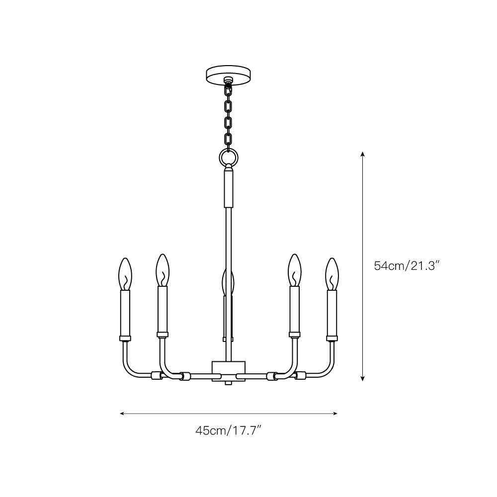 Abner Lustre Industriel Moderne Laiton - Neutralighting