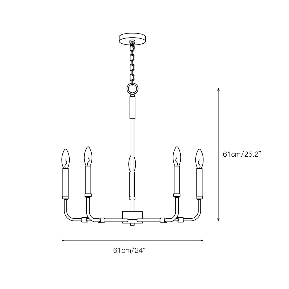 Abner Lustre Industriel Moderne Laiton - Neutralighting