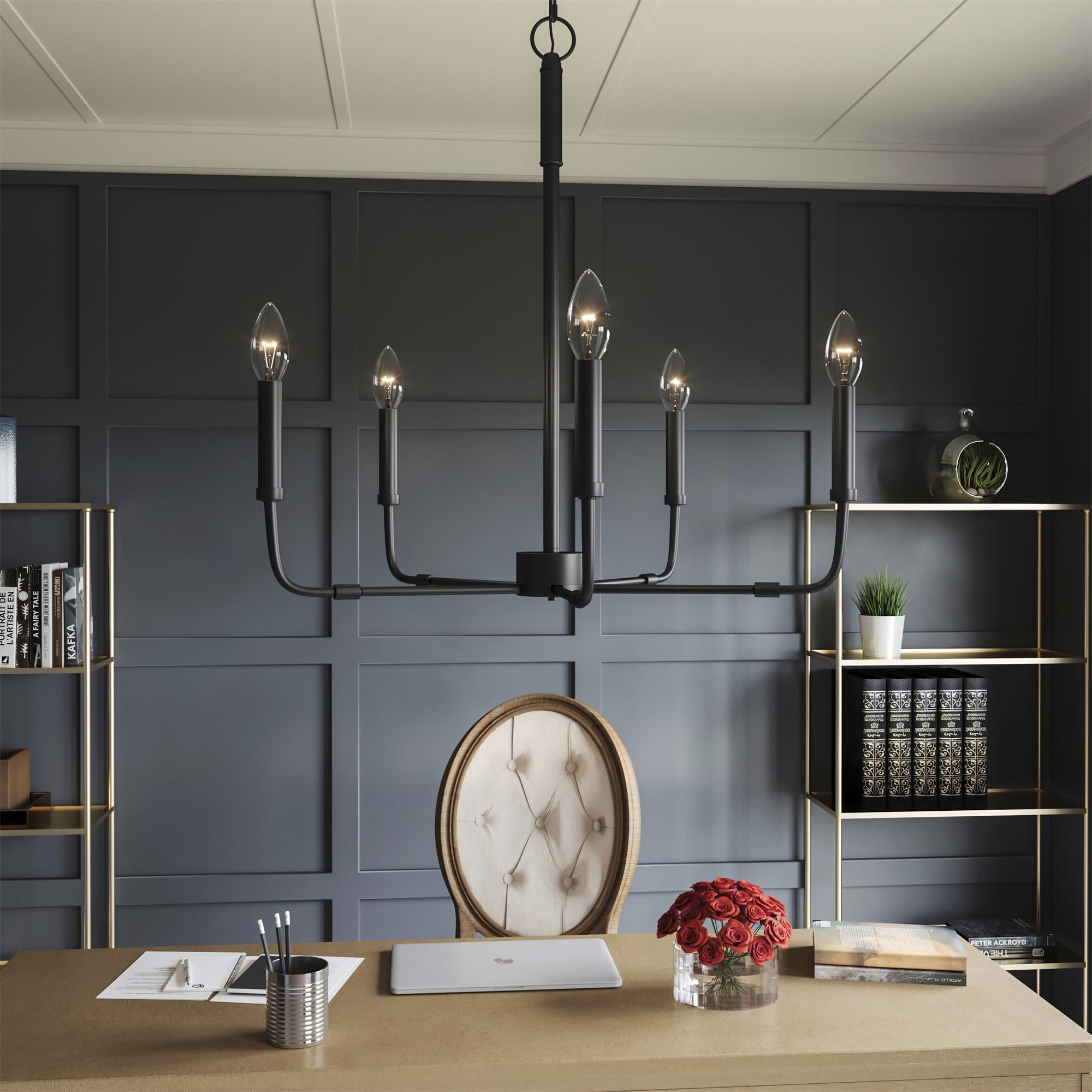 Abner Lustre Industriel Moderne Laiton - Neutralighting