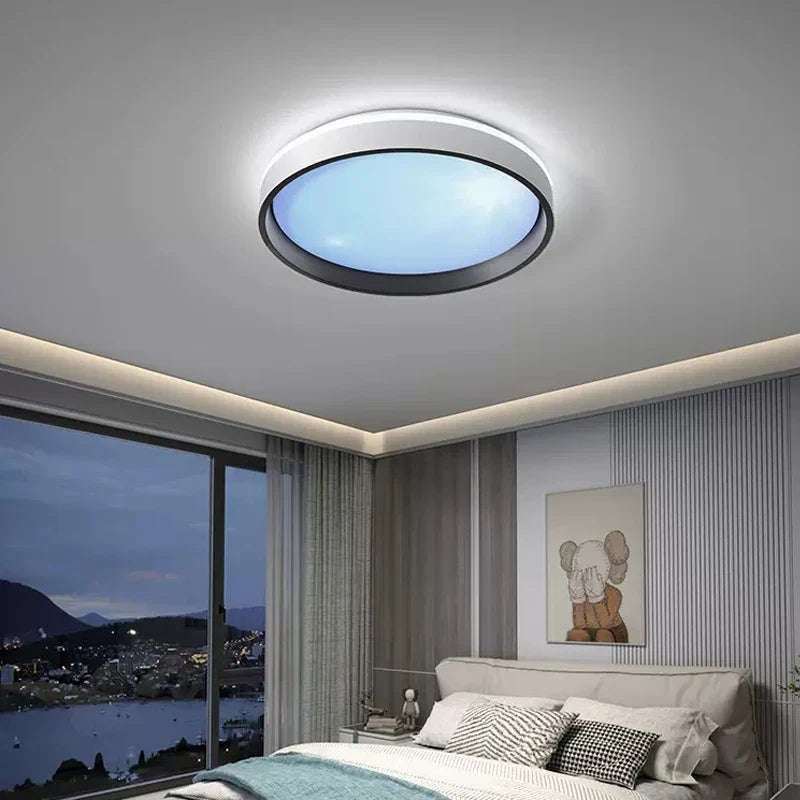 Plafonnier led intelligent avec télécommande et réglage de la luminosité Gautier Mirage en Aluminium - Caractère & Élégance dans le Décor