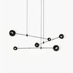 Lustra Chandelier Élégant en Verre Noir - Neutralighting