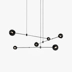 Lustra Chandelier Élégant en Verre Noir - Neutralighting