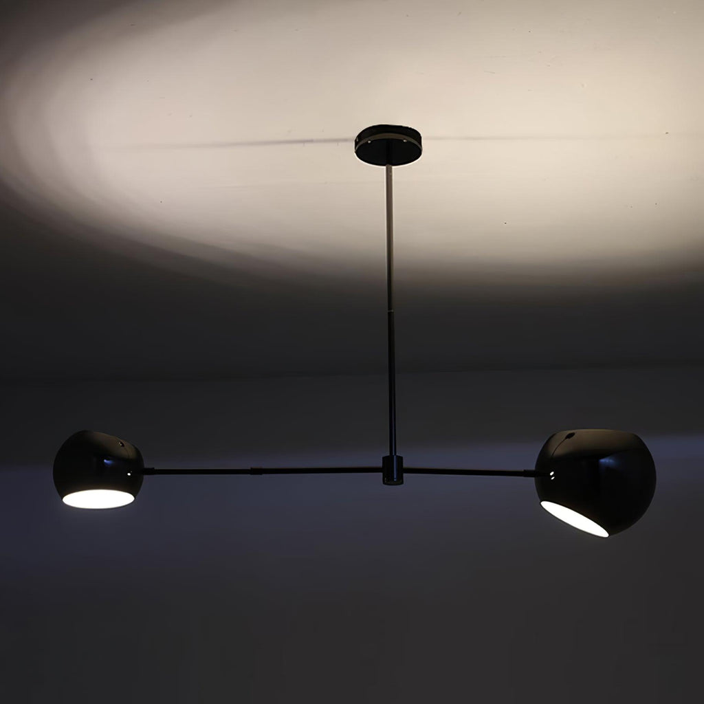 Lustra Chandelier Élégant en Verre Noir - Neutralighting