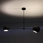 Lustra Chandelier Élégant en Verre Noir - Neutralighting