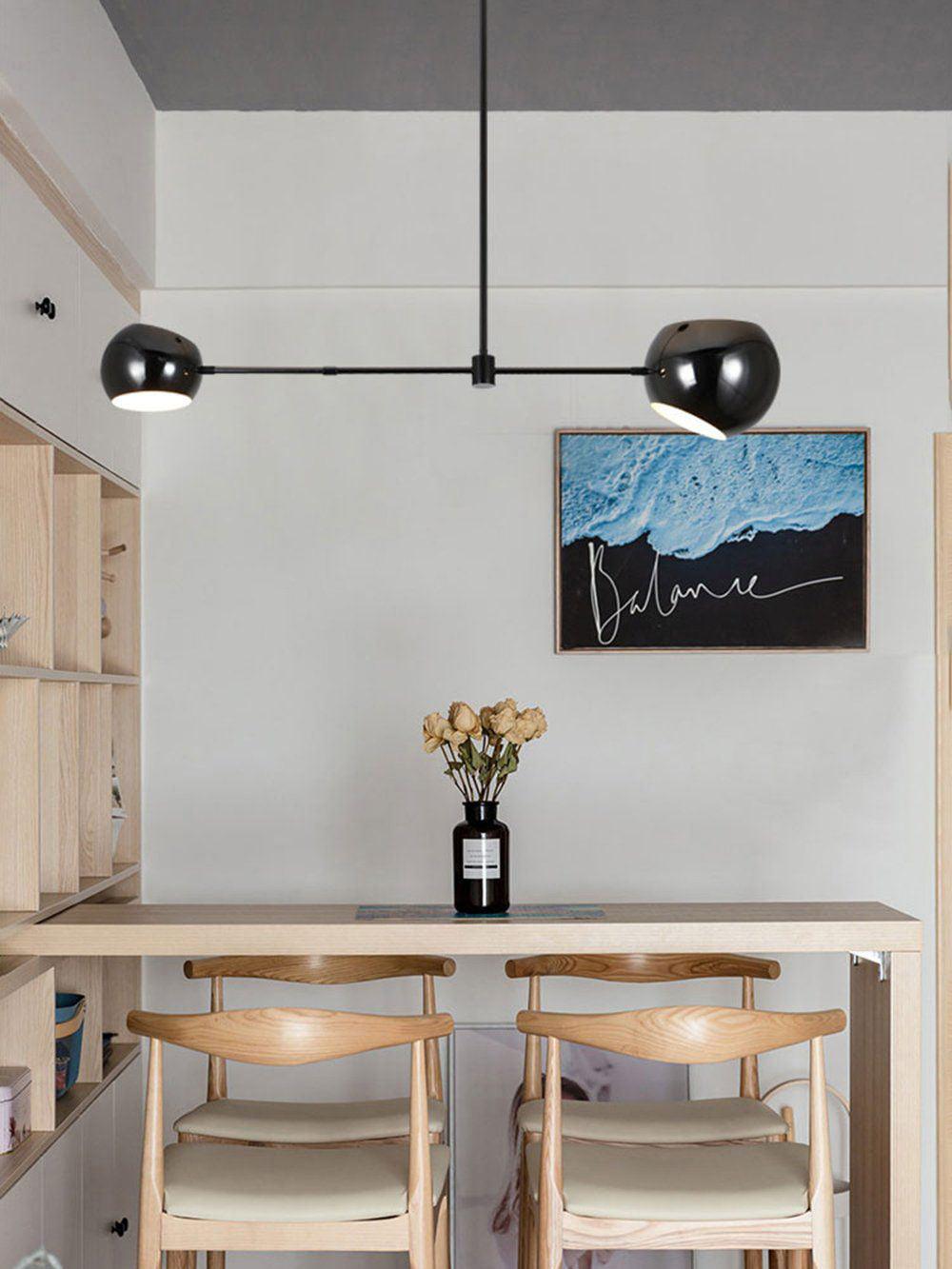 Lustra Chandelier Élégant en Verre Noir - Neutralighting
