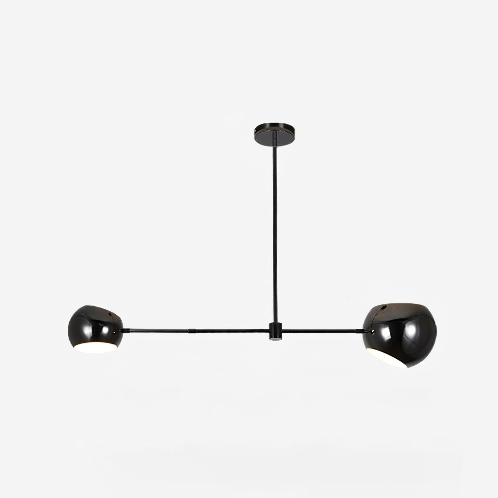 Lustra Chandelier Élégant en Verre Noir - Neutralighting