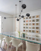 Lustra Chandelier Élégant en Verre Noir - Neutralighting