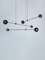 Lustra Chandelier Élégant en Verre Noir - Neutralighting