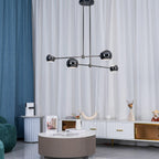 Lustra Chandelier Élégant en Verre Noir - Neutralighting