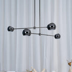 Lustra Chandelier Élégant en Verre Noir - Neutralighting