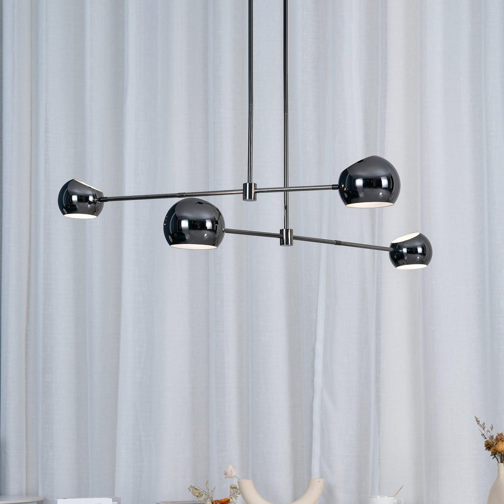 Lustra Chandelier Élégant en Verre Noir - Neutralighting