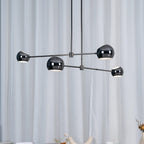 Lustra Chandelier Élégant en Verre Noir - Neutralighting