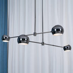 Lustra Chandelier Élégant en Verre Noir - Neutralighting