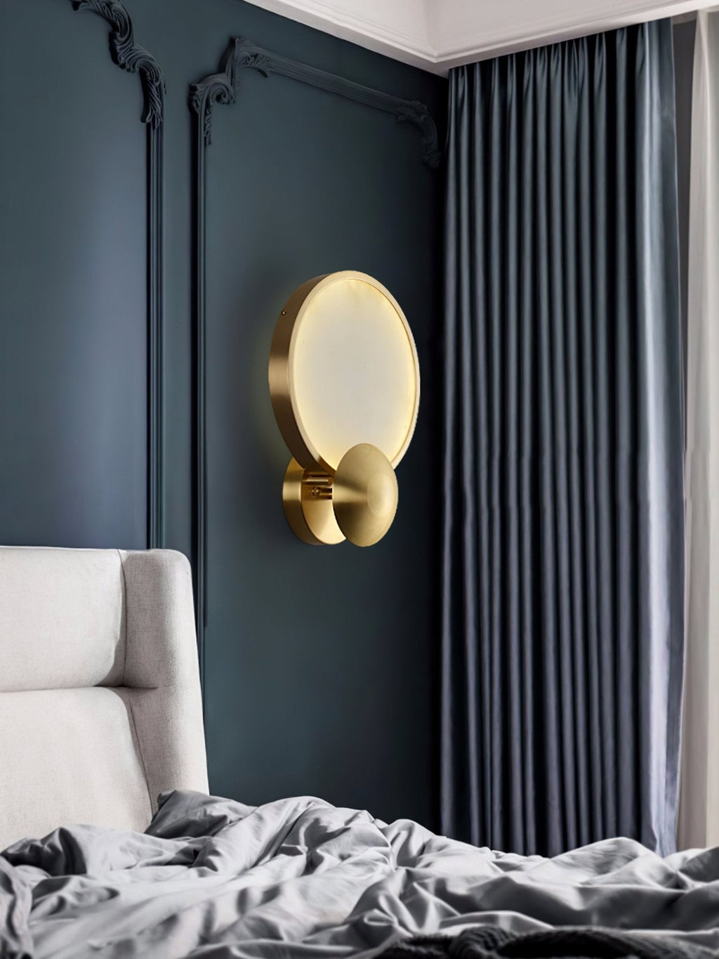 Sol Applique Murale en Albâtre et Laiton - Neutralighting