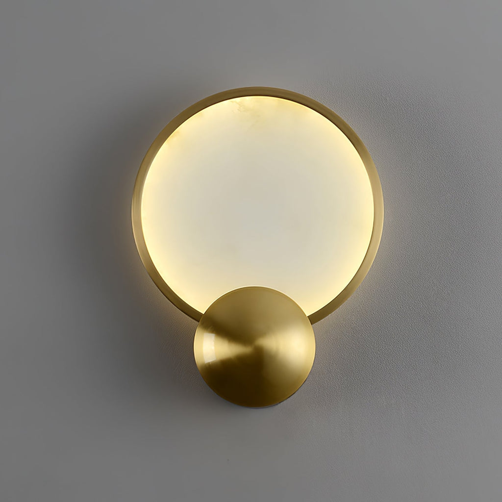 Sol Applique Murale en Albâtre et Laiton - Neutralighting