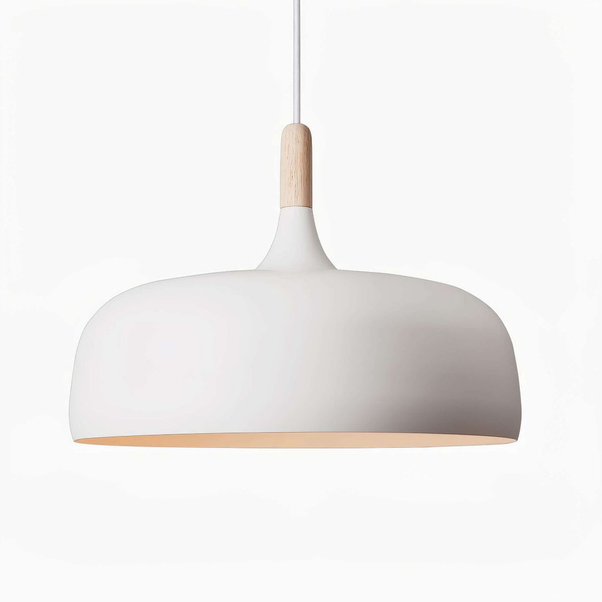 Lustra Suspension Lampe Abat-jour Blanc en Bois - Neutralighting