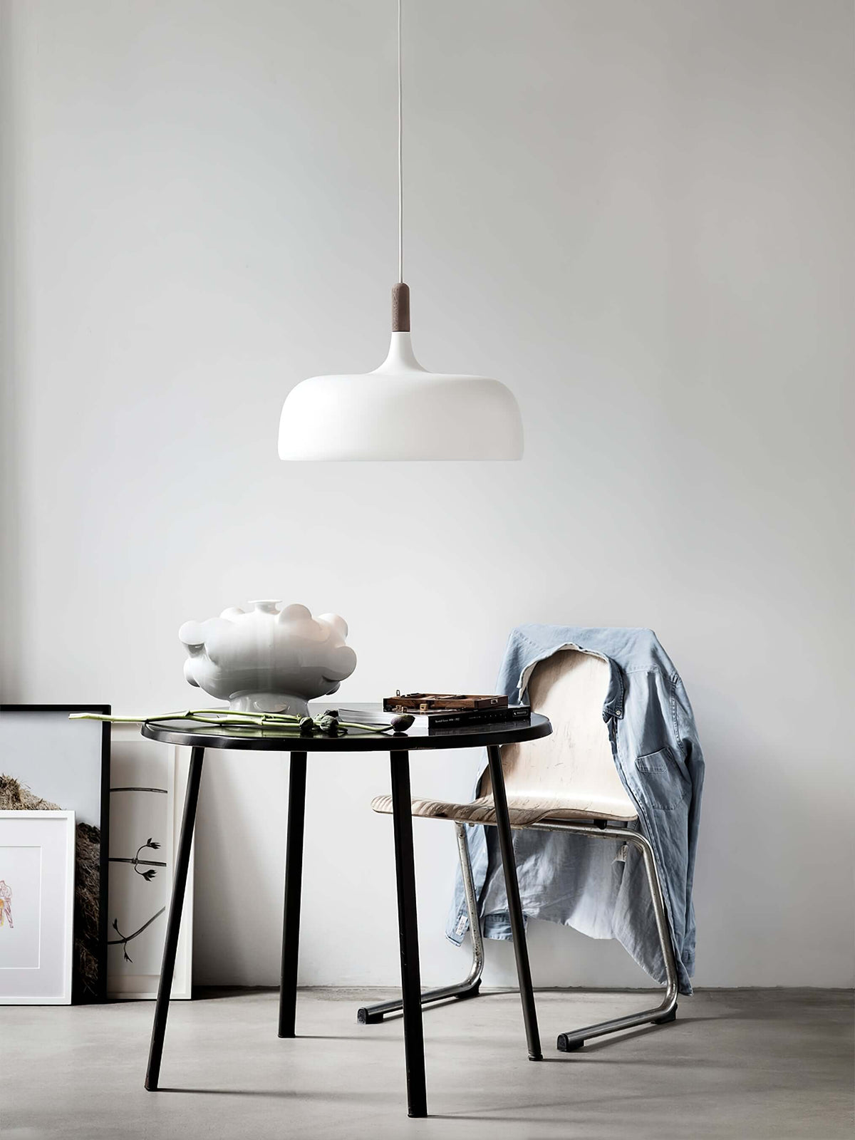 Lustra Suspension Lampe Abat-jour Blanc en Bois - Neutralighting