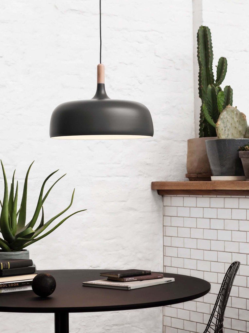 Lustra Suspension Lampe Abat-jour Blanc en Bois - Neutralighting