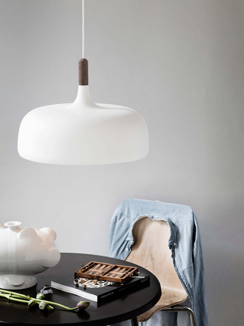 Lustra Suspension Lampe Abat-jour Blanc en Bois - Neutralighting