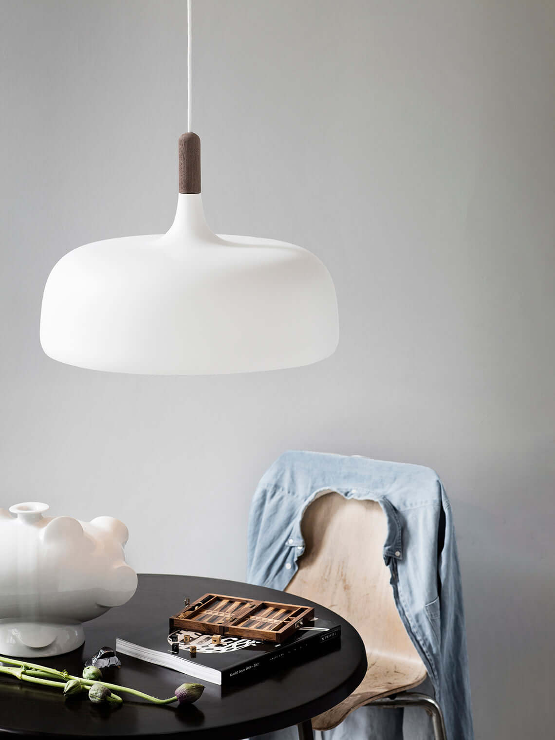 Lustra Suspension Lampe Abat-jour Blanc en Bois - Neutralighting