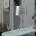 Kristy Lamp de Table Cylindre Moderne, Arcylique, Noir/Transparent, Salon - Neutralighting