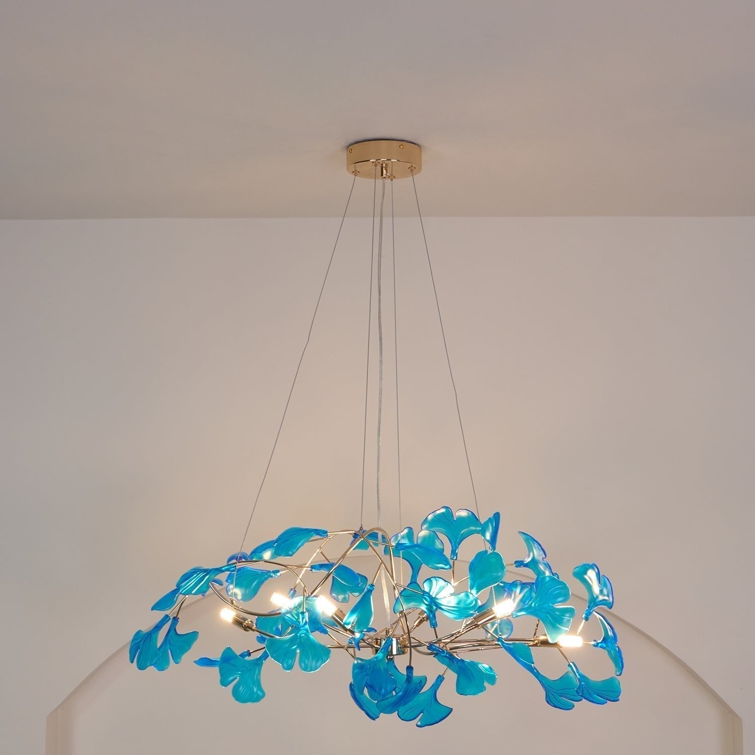 Eurvinen Lustre de luxe en feuille de ginkgo - Neutralighting