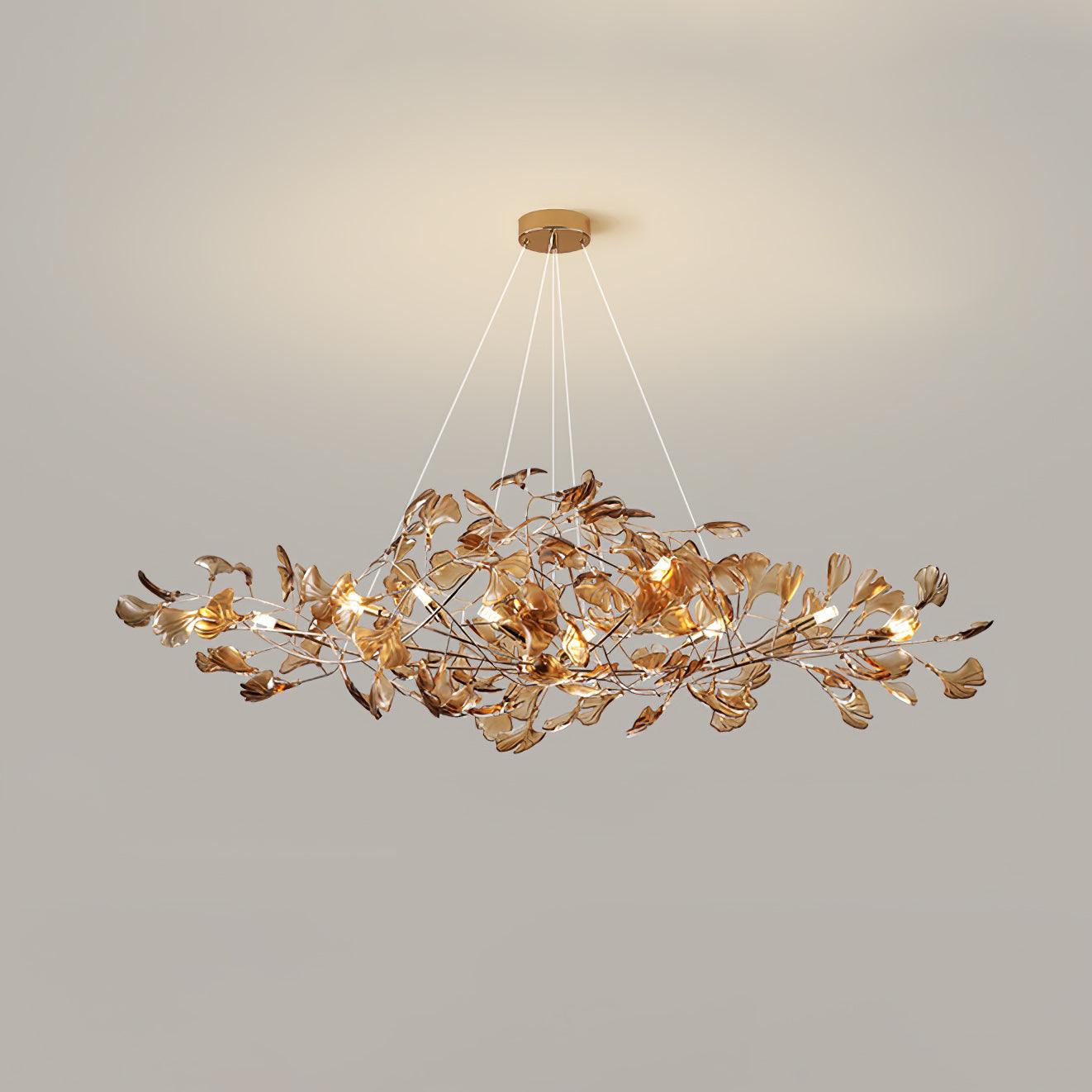 Eurvinen Lustre de luxe en feuille de ginkgo - Neutralighting