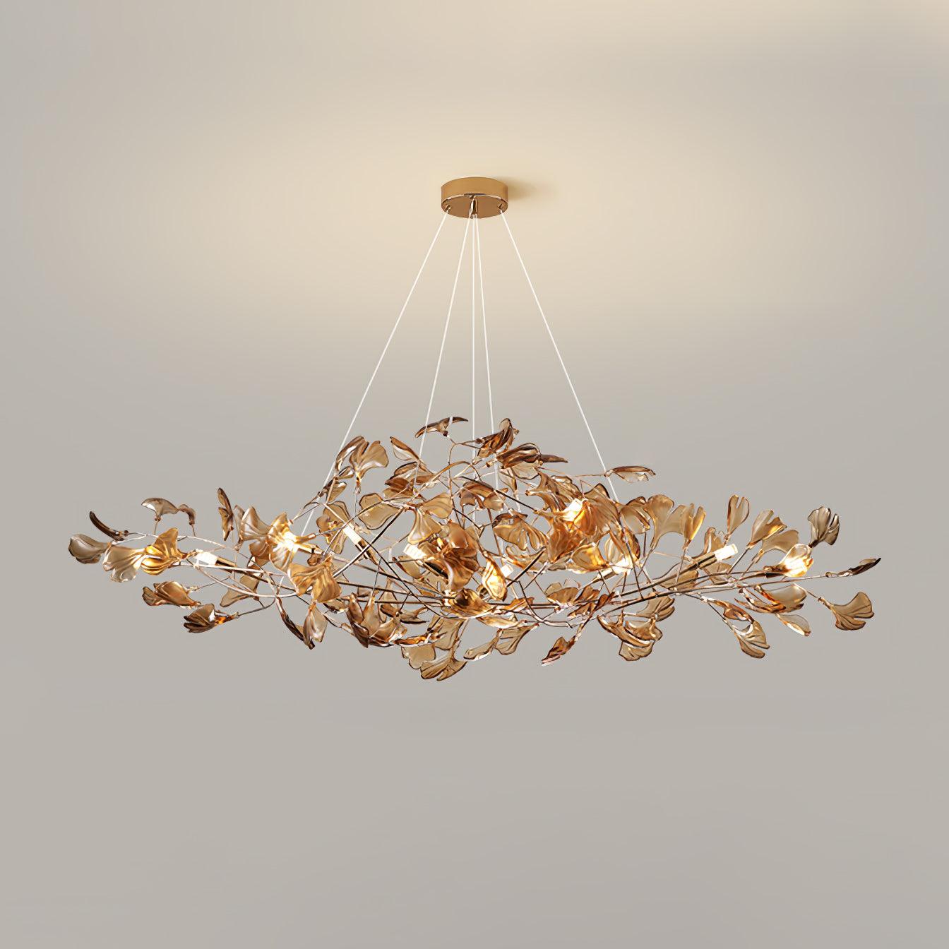 Eurvinen Lustre de luxe en feuille de ginkgo - Neutralighting
