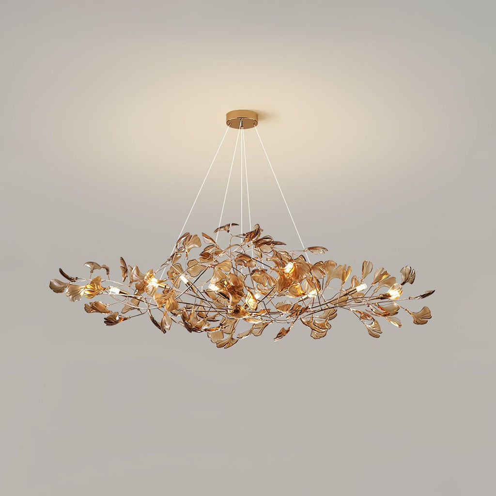 Eurvinen Lustre de luxe en feuille de ginkgo - Neutralighting