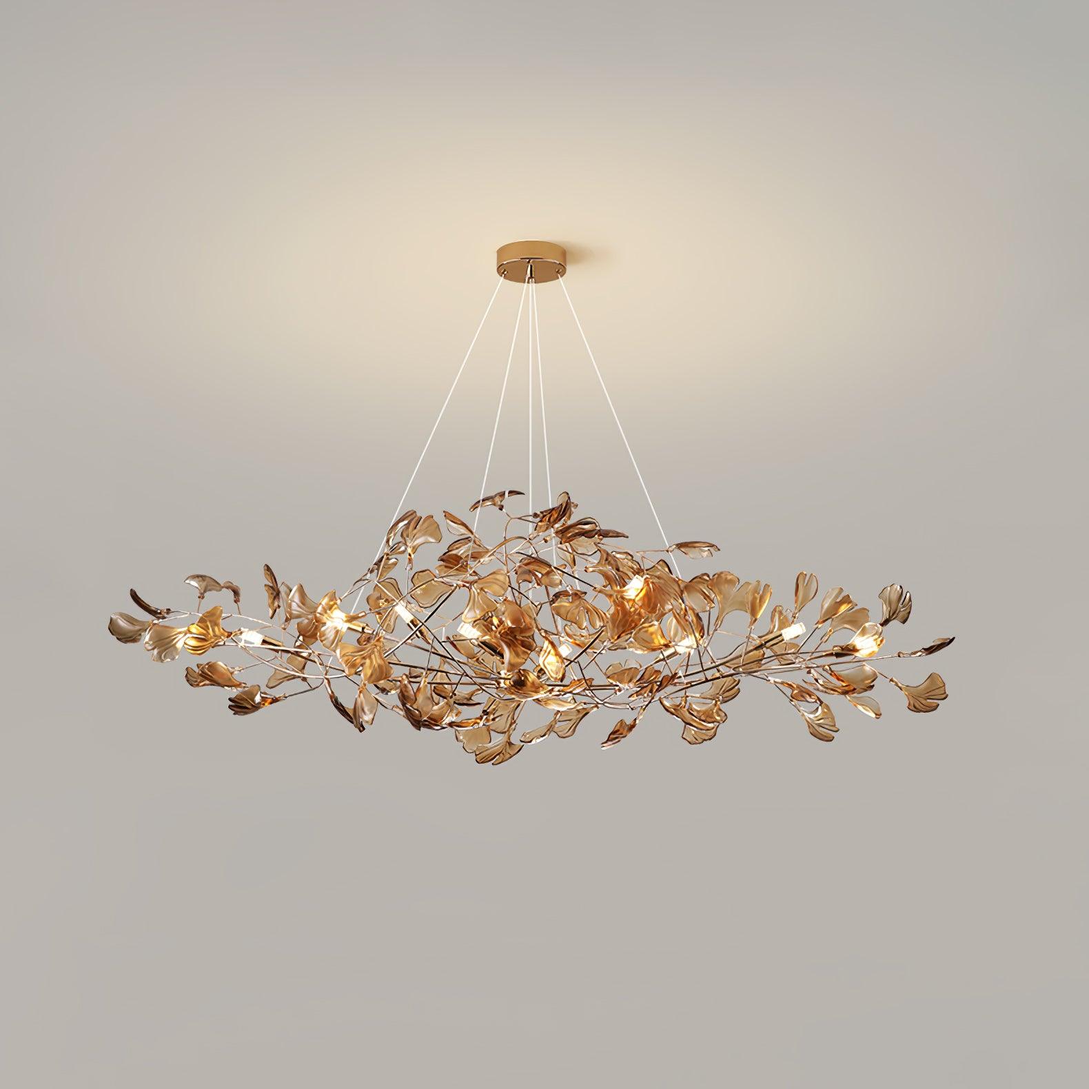 Eurvinen Lustre de luxe en feuille de ginkgo - Neutralighting