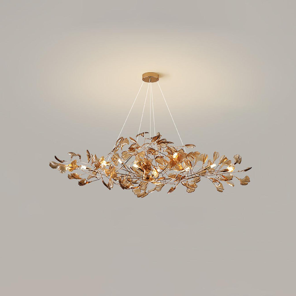 Eurvinen Lustre de luxe en feuille de ginkgo - Neutralighting