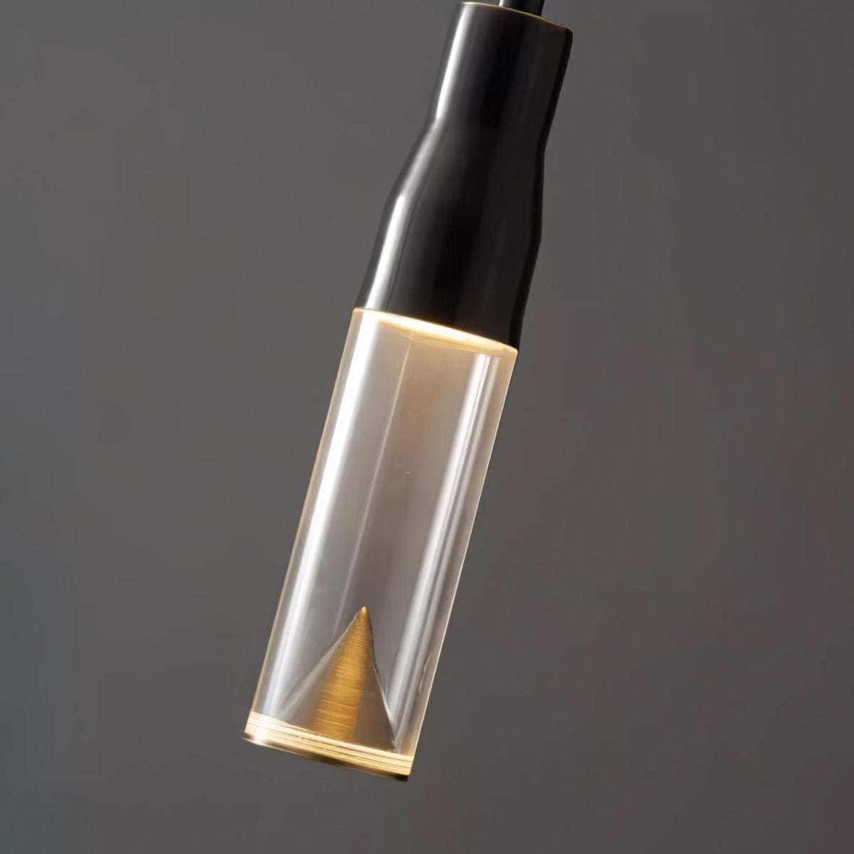 Solara Lampe suspendue en acrylique avec plaque de chapeau chromée moderne - Neutralighting