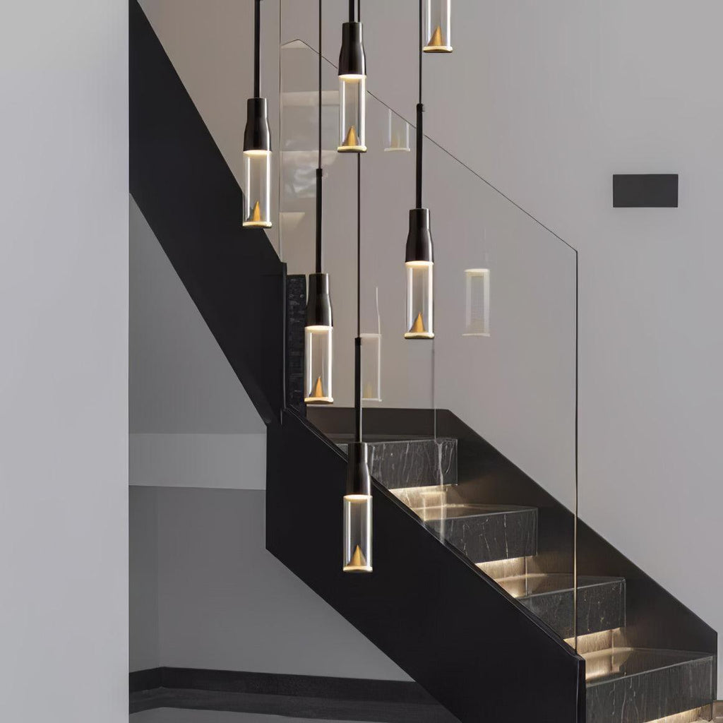 Solara Lampe suspendue en acrylique avec plaque de chapeau chromée moderne - Neutralighting