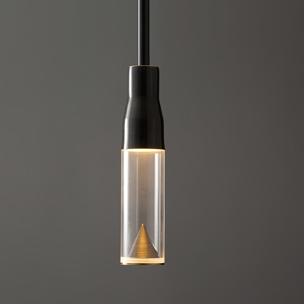 Solara Lampe suspendue en acrylique avec plaque de chapeau chromée moderne - Neutralighting