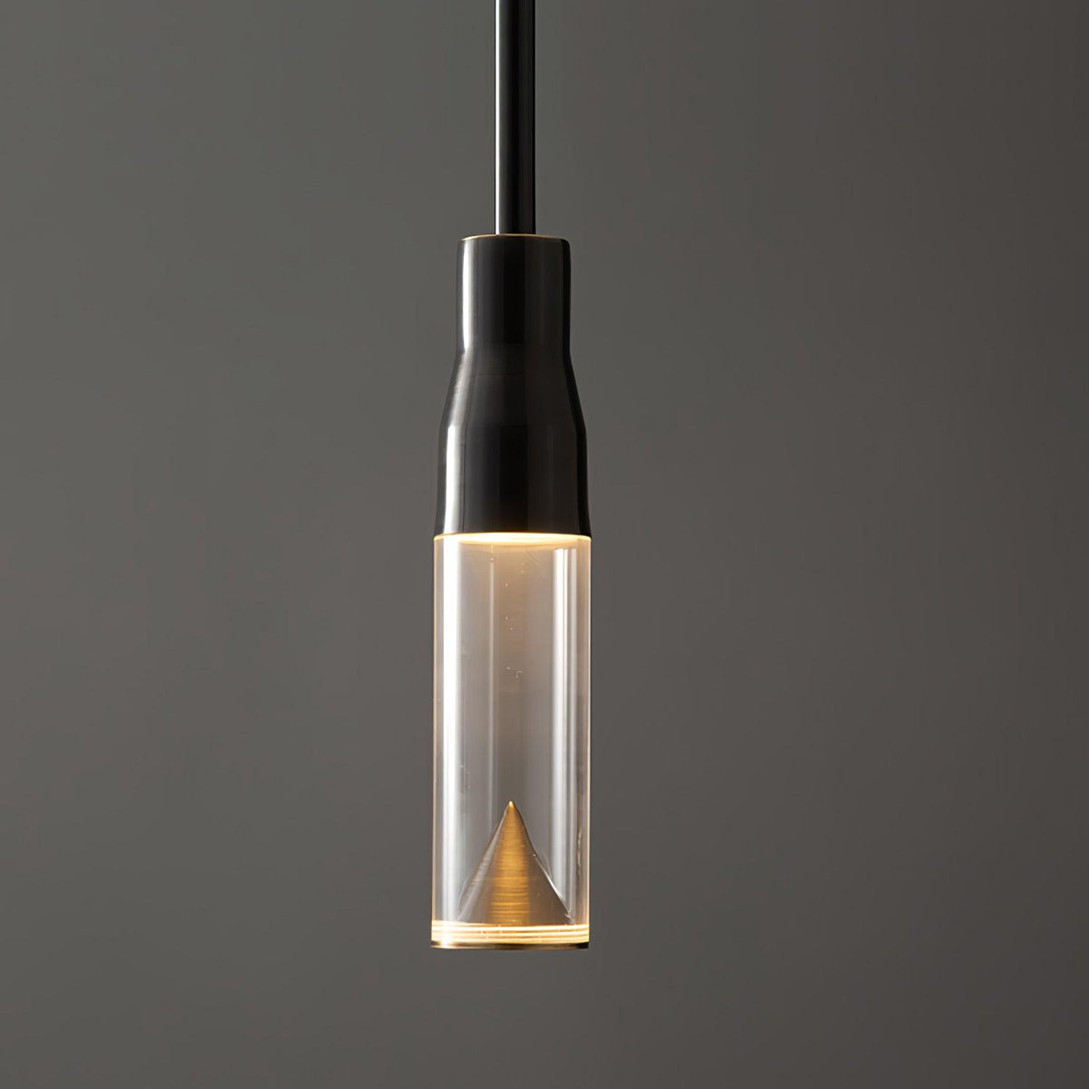Solara Lampe suspendue en acrylique avec plaque de chapeau chromée moderne - Neutralighting
