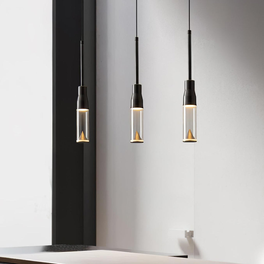 Solara Lampe suspendue en acrylique avec plaque de chapeau chromée moderne - Neutralighting