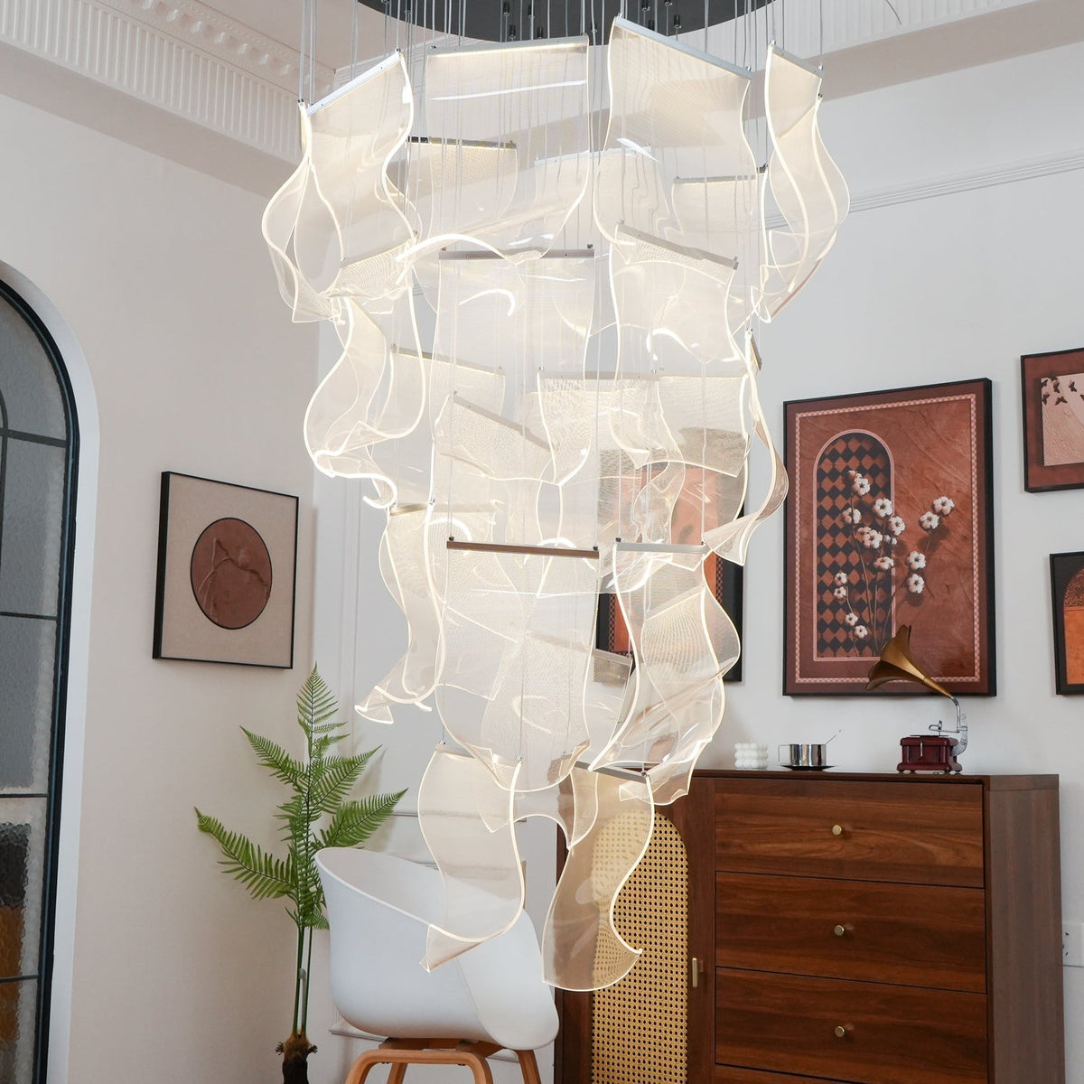 Lustra Chandelier Acrylic LED Abstract Floating - Neutralighting