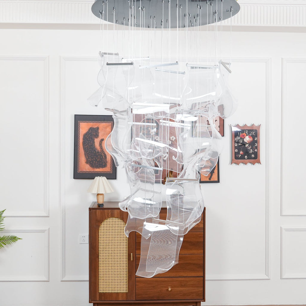Lustra Chandelier Acrylic LED Abstract Floating - Neutralighting