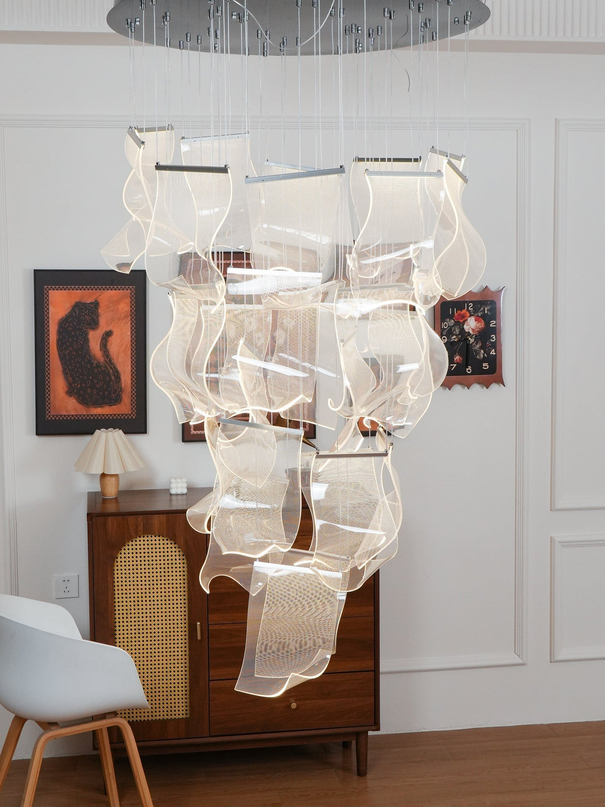 Lustra Chandelier Acrylic LED Abstract Floating - Neutralighting